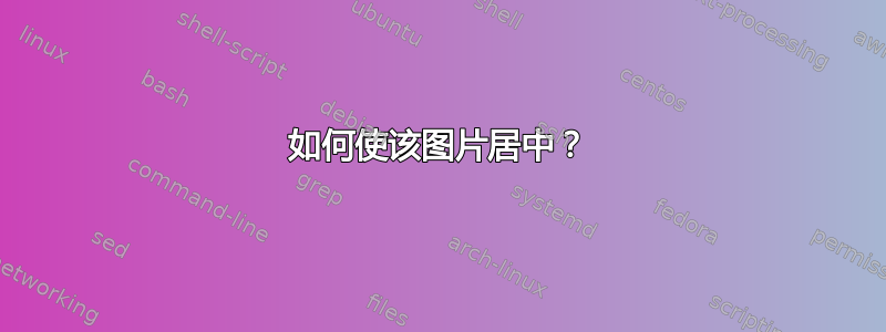 如何使该图片居中？