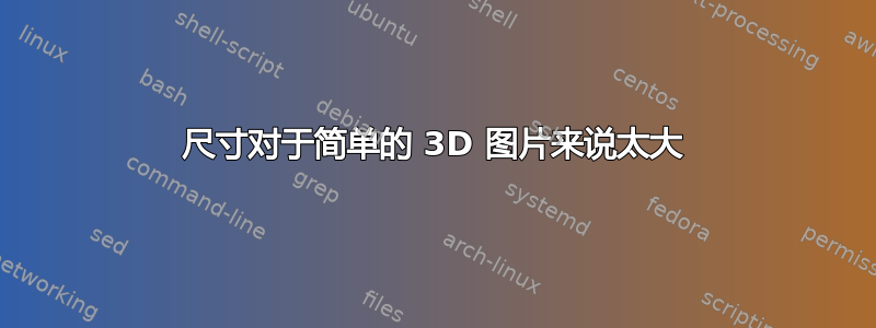 尺寸对于简单的 3D 图片来说太大