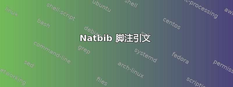 Natbib 脚注引文