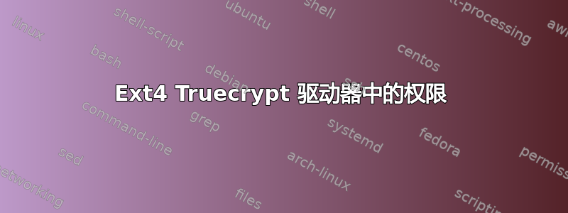 Ext4 Truecrypt 驱动器中的权限