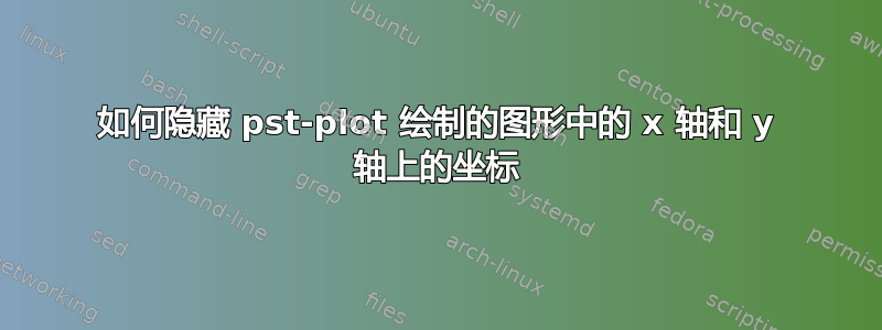 如何隐藏 pst-plot 绘制的图形中的 x 轴和 y 轴上的坐标