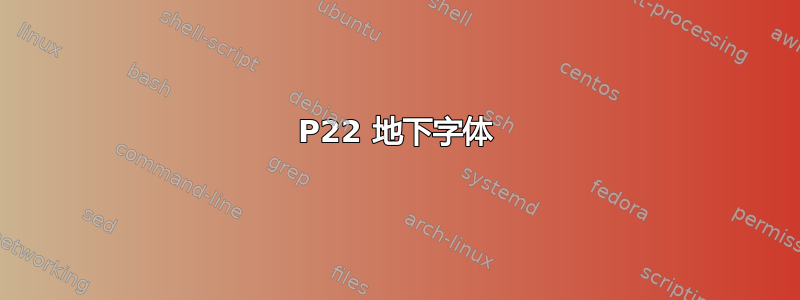 P22 地下字体