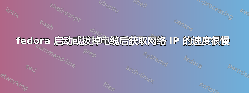 fedora 启动或拔掉电缆后获取网络 IP 的速度很慢