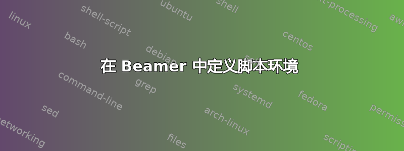 在 Beamer 中定义脚本环境