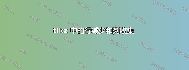 tikz 中的行减少和列收集