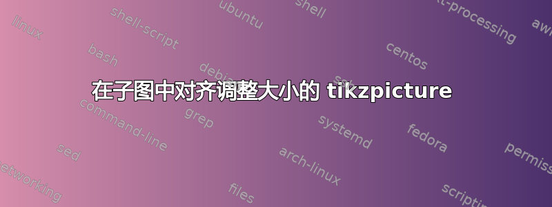 在子图中对齐调整大小的 tikzpicture