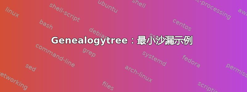 Genealogytree：最小沙漏示例