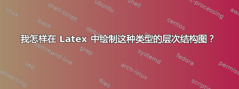 我怎样在 Latex 中绘制这种类型的层次结构图？