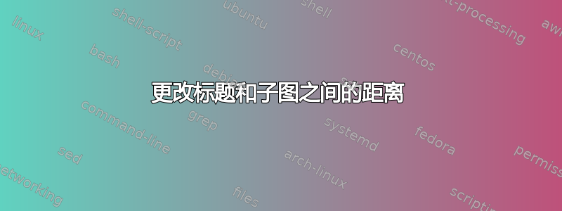 更改标题和子图之间的距离