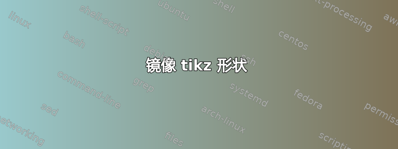 镜像 tikz 形状