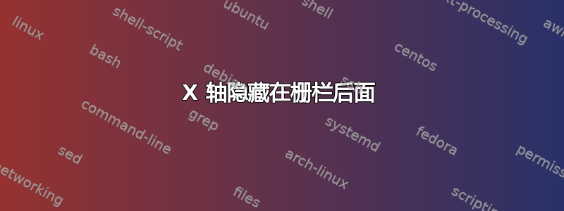 X 轴隐藏在栅栏后面