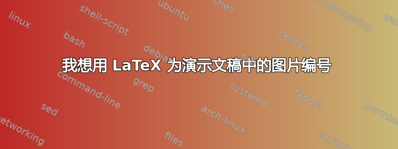 我想用 LaTeX 为演示文稿中的图片编号