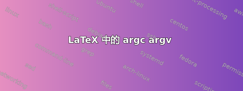 LaTeX 中的 argc argv