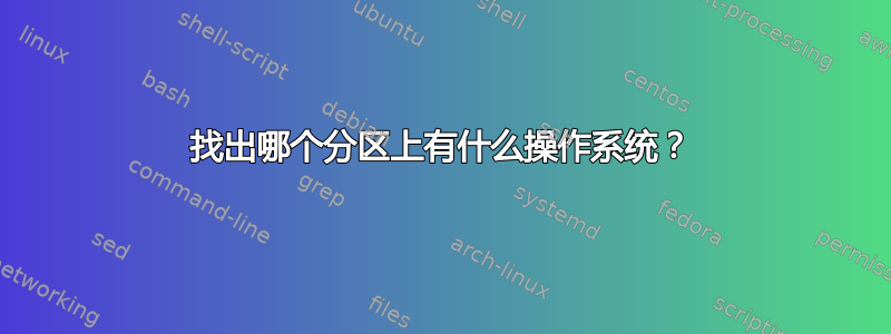 找出哪个分区上有什么操作系统？