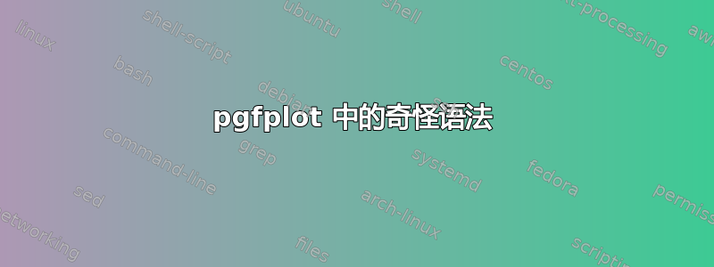 pgfplot 中的奇怪语法