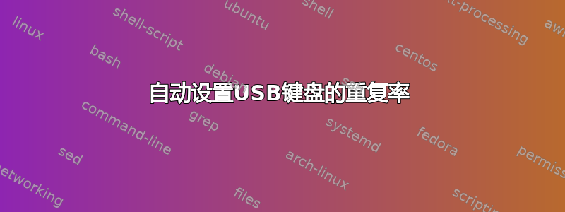 自动设置USB键盘的重复率