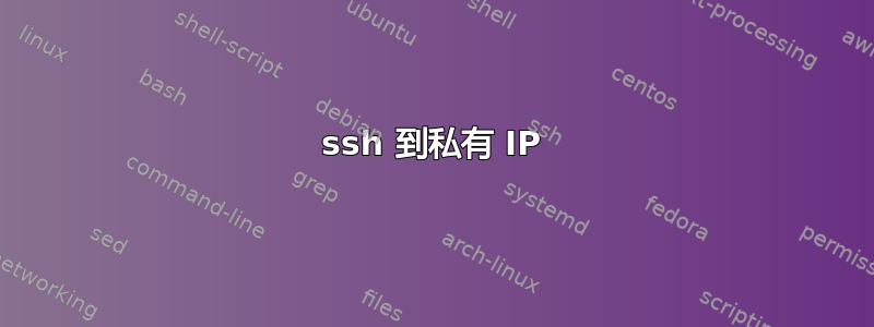 ssh 到私有 IP