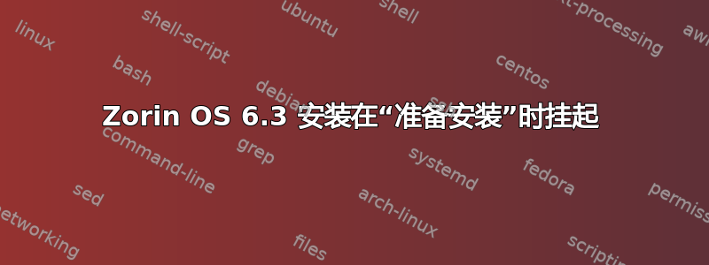 Zorin OS 6.3 安装在“准备安装”时挂起