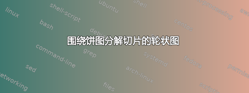 围绕饼图分解切片的轮状图