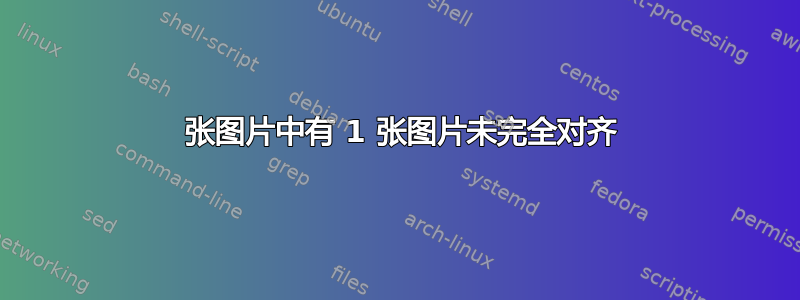 4 张图片中有 1 张图片未完全对齐