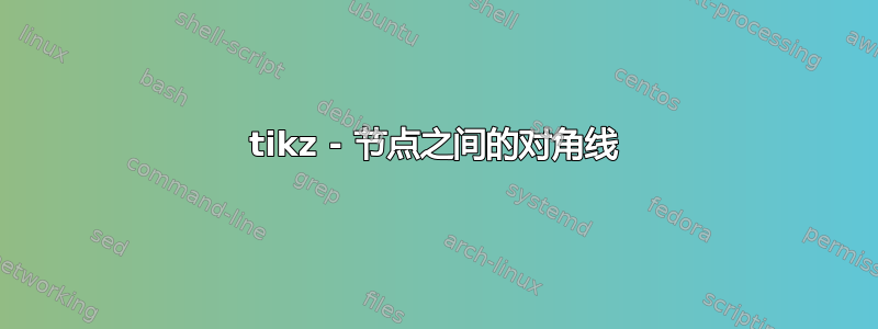 tikz - 节点之间的对角线