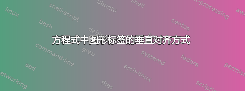 方程式中图形标签的垂直对齐方式