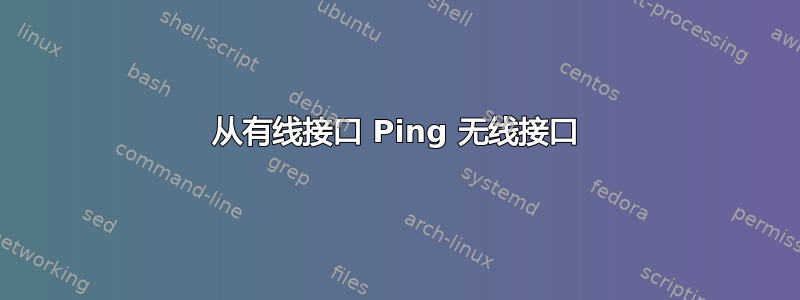 从有线接口 Ping 无线接口