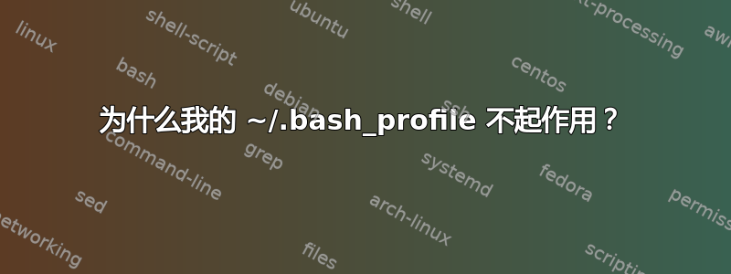 为什么我的 ~/.bash_profile 不起作用？