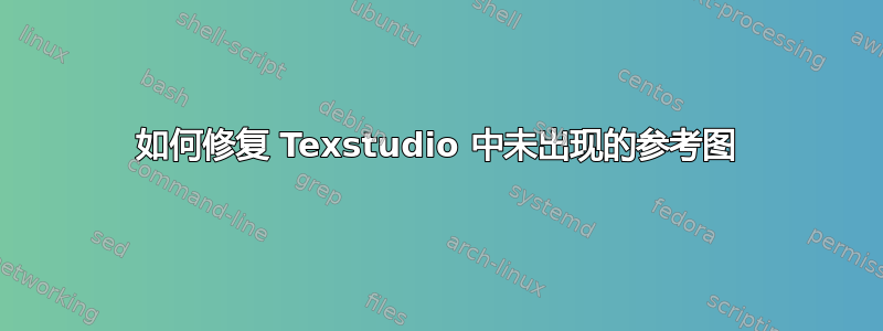 如何修复 Texstudio 中未出现的参考图