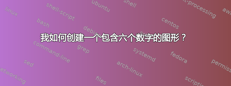 我如何创建一个包含六个数字的图形？