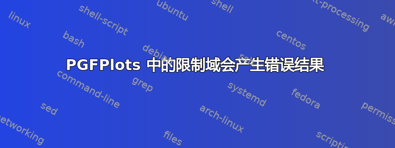 PGFPlots 中的限制域会产生错误结果