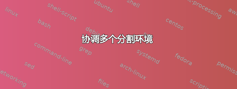 协调多个分割环境