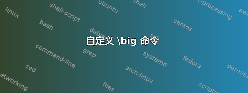 自定义 \big 命令