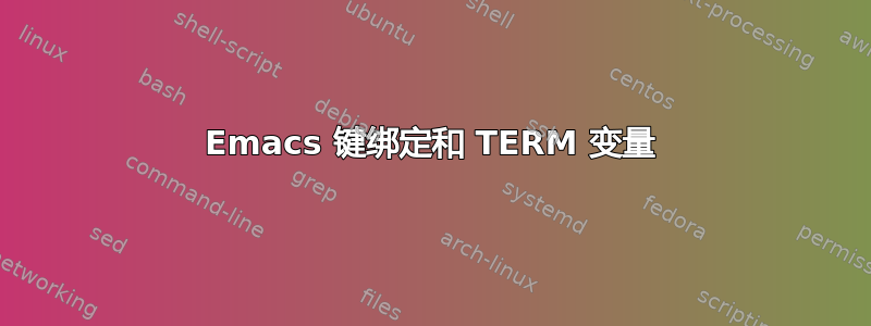 Emacs 键绑定和 TERM 变量