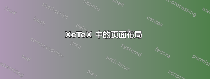 XeTeX 中的页面布局