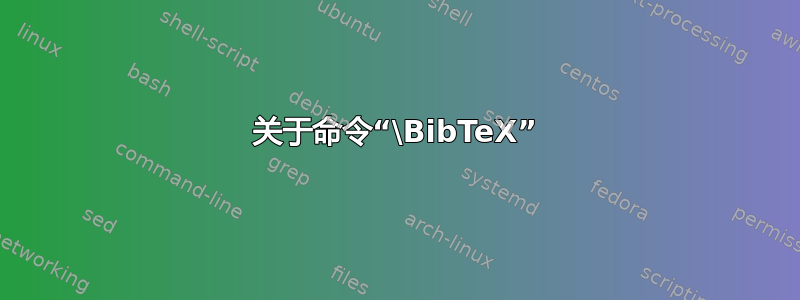 关于命令“\BibTeX”