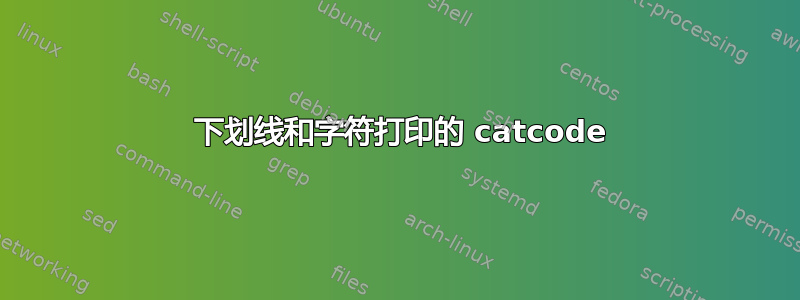 12 下划线和字符打印的 catcode