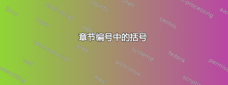 章节编号中的括号