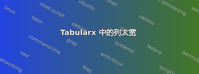 Tabularx 中的列太宽