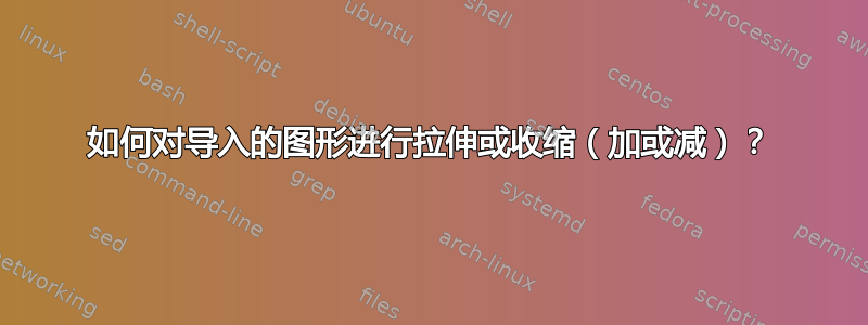 如何对导入的图形进行拉伸或收缩（加或减）？