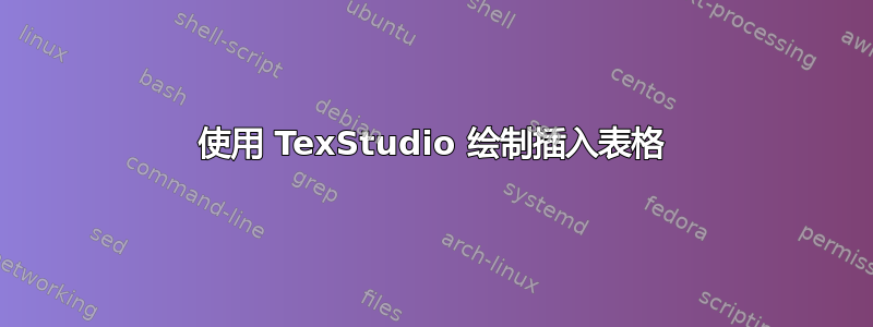 使用 TexStudio 绘制插入表格