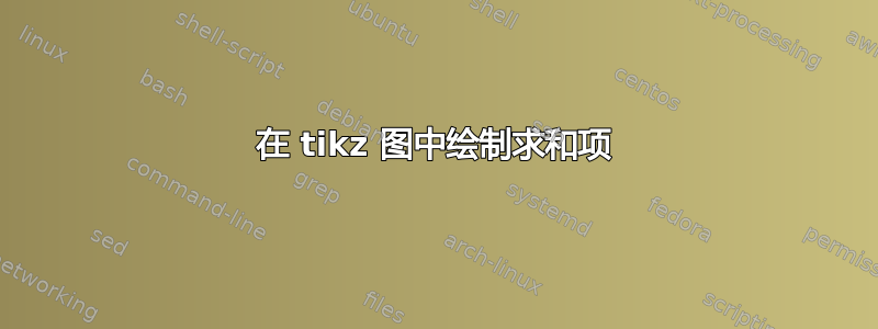 在 tikz 图中绘制求和项