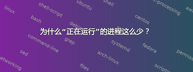 为什么“正在运行”的进程这么少？