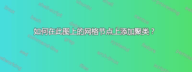 如何在此图上的网格节点上添加聚类？