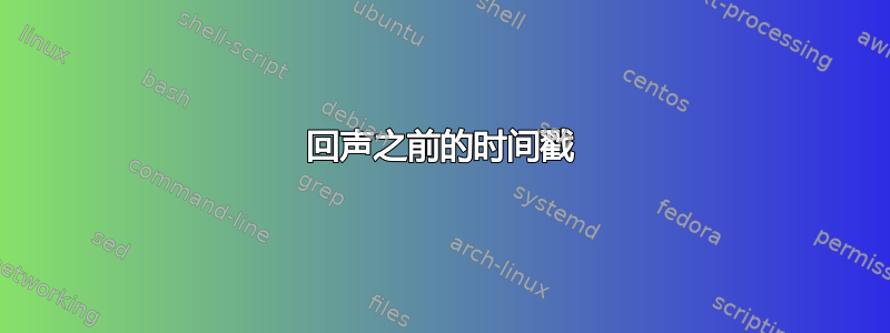 回声之前的时间戳