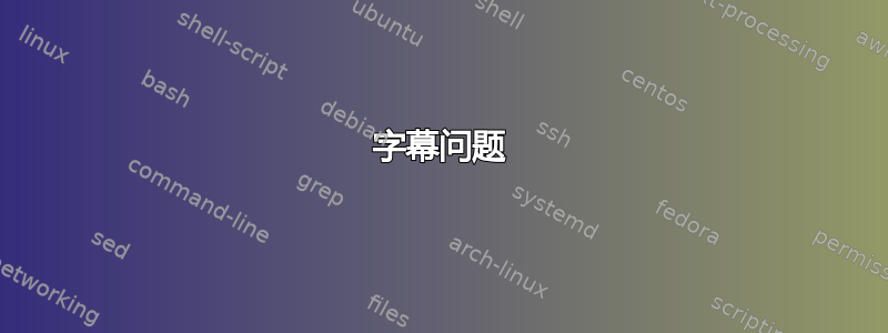 字幕问题