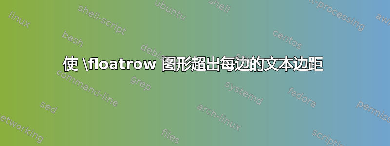 使 \floatrow 图形超出每边的文本边距