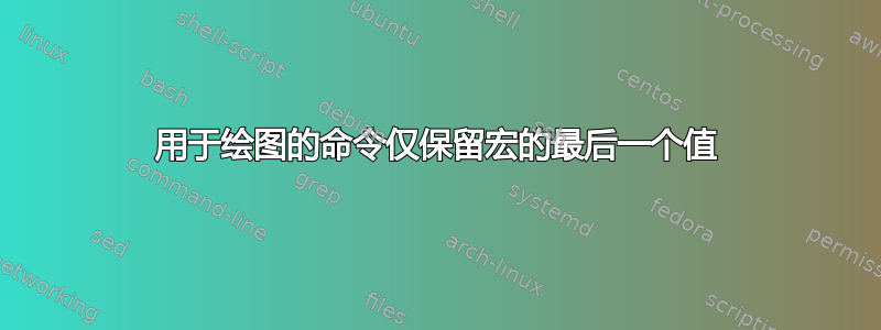 用于绘图的命令仅保留宏的最后一个值