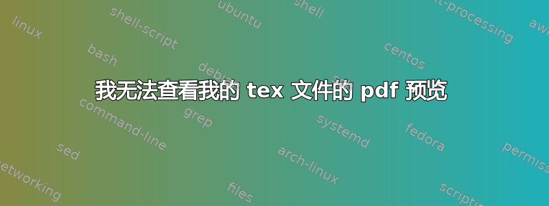 我无法查看我的 tex 文件的 pdf 预览