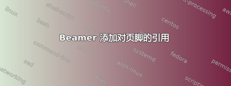 Beamer 添加对页脚的引用